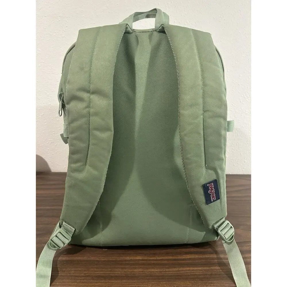 JanSport Main Campus Fx Backpack‎ Cordura Green Laptop Sleeve Pocket Loden Frost